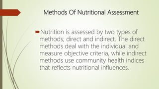 Assessment Methods For Nutritional Status
