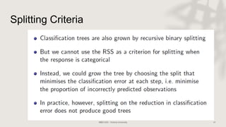 Splitting Criteria
 