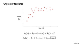 Andrew Ng
Choice of features
Price
(y)
Size (x)
 