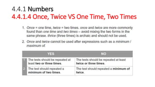4.4.1 Numbers
4.4.1.4 Once, Twice VS One Time, Two Times
 