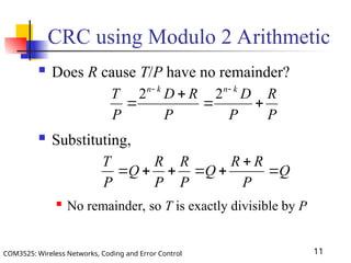 Coding and Error Control Lecture 4 Presentation | PPT