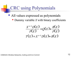 Coding and Error Control Lecture 4 Presentation | PPT