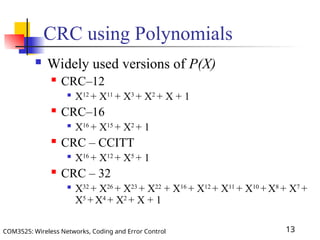 Coding and Error Control Lecture 4 Presentation | PPT