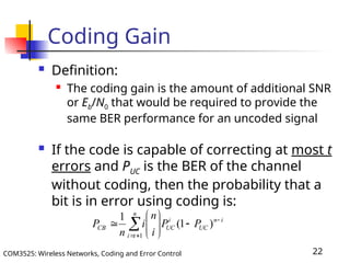 Coding and Error Control Lecture 4 Presentation | PPT