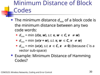 Coding and Error Control Lecture 4 Presentation | PPT