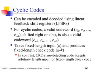 Coding and Error Control Lecture 4 Presentation | PPT