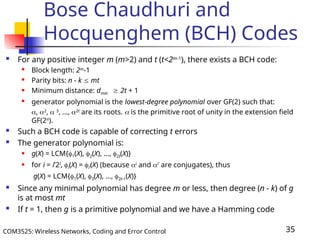 Coding and Error Control Lecture 4 Presentation | PPT
