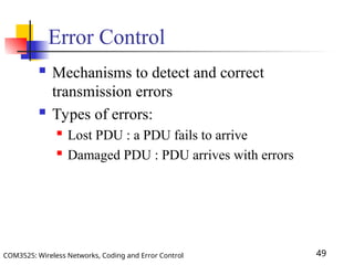 Coding and Error Control Lecture 4 Presentation | PPT