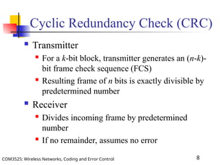 Coding and Error Control Lecture 4 Presentation | PPT