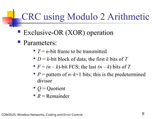Coding and Error Control Lecture 4 Presentation | PPT