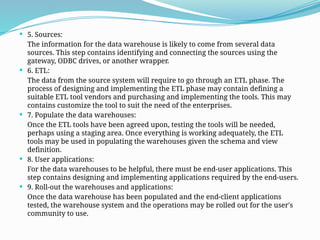 Data Warehouse for data analytics presentation | PPTX