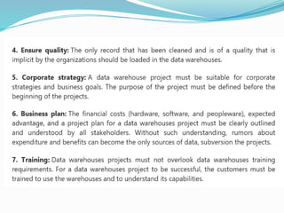 Data Warehouse for data analytics presentation | PPTX