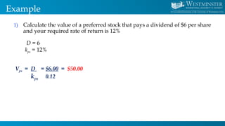 Lecture 4. Stock Valuation (valuation of stock) | PPTX