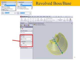 CAD Solid works extruded boss/bass, revolve | PPTX
