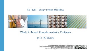Energy System Modeling on Mixed Complimentary Problems | PDF