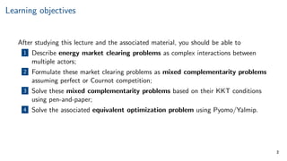 Energy System Modeling on Mixed Complimentary Problems | PDF