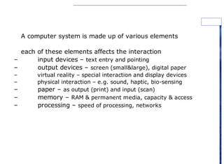 Input Interaction Output Comprehensive Overview of Computer Interaction and Input Devices | PDF