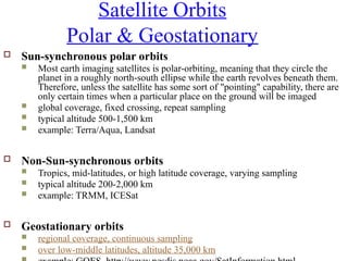 Comprehensive Overview of Satellites and Their Orbits in Remote Sensing ...