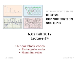 Comprehensive Overview of Linear Block and Hamming Codes in Digital ...