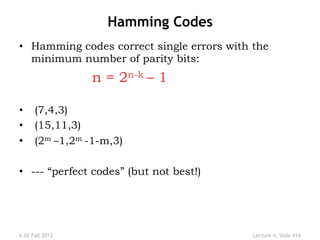 Humming Code Overview Comprehensive Overview of Linear Block and Hamming Codes in Digital ...