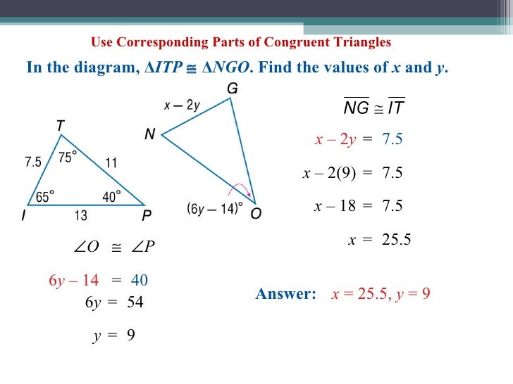 solve for x and y in geometry