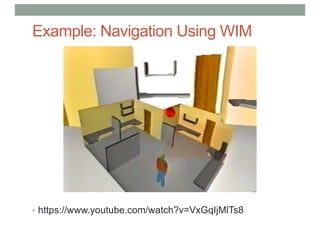 Example: Navigation Using WIM
• https://www.youtube.com/watch?v=VxGqIjMlTs8
 
