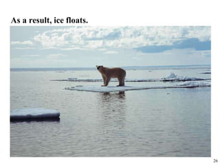 As a result, ice floats.
26
 