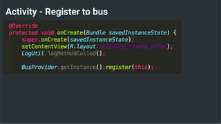 Activity - Register to bus
 