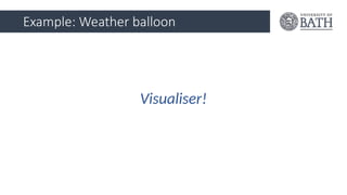 Example: Weather balloon
Visualiser!
 