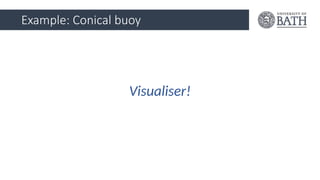 Example: Conical buoy
Visualiser!
 