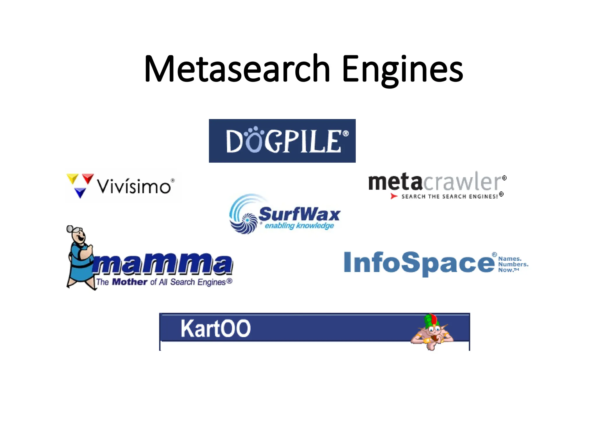 Metasearch Engines
 