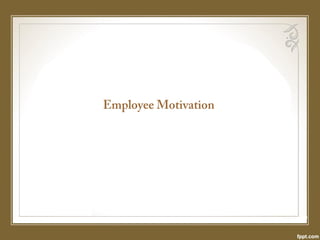 Employee Motivation
 