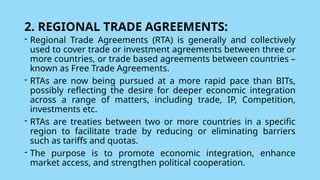 Integrations With Rta LECTURE 4 - INVESTMENT AGREEMENTS, TREATIES & BODIES.pptx