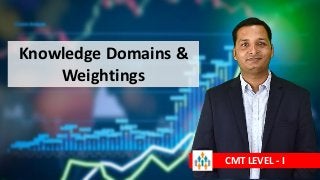 Knowledge Domains &
Weightings
CMT LEVEL - I
 