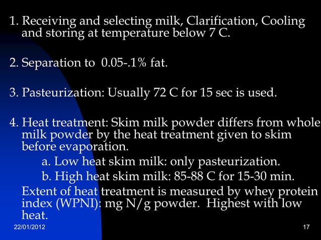 Lecture 4 nfdm & whole milk powder (1) | PPTX