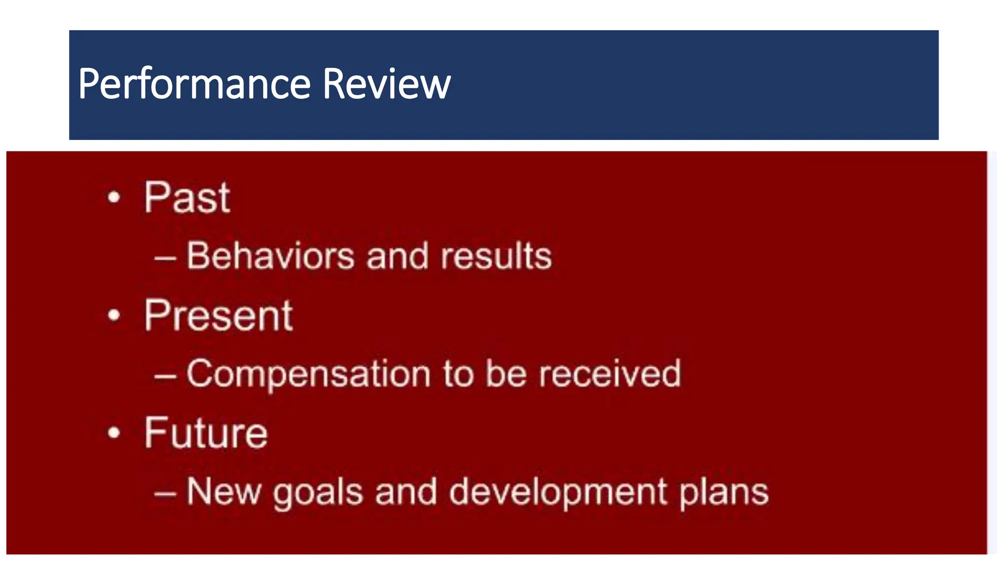Performance Review
40
 
