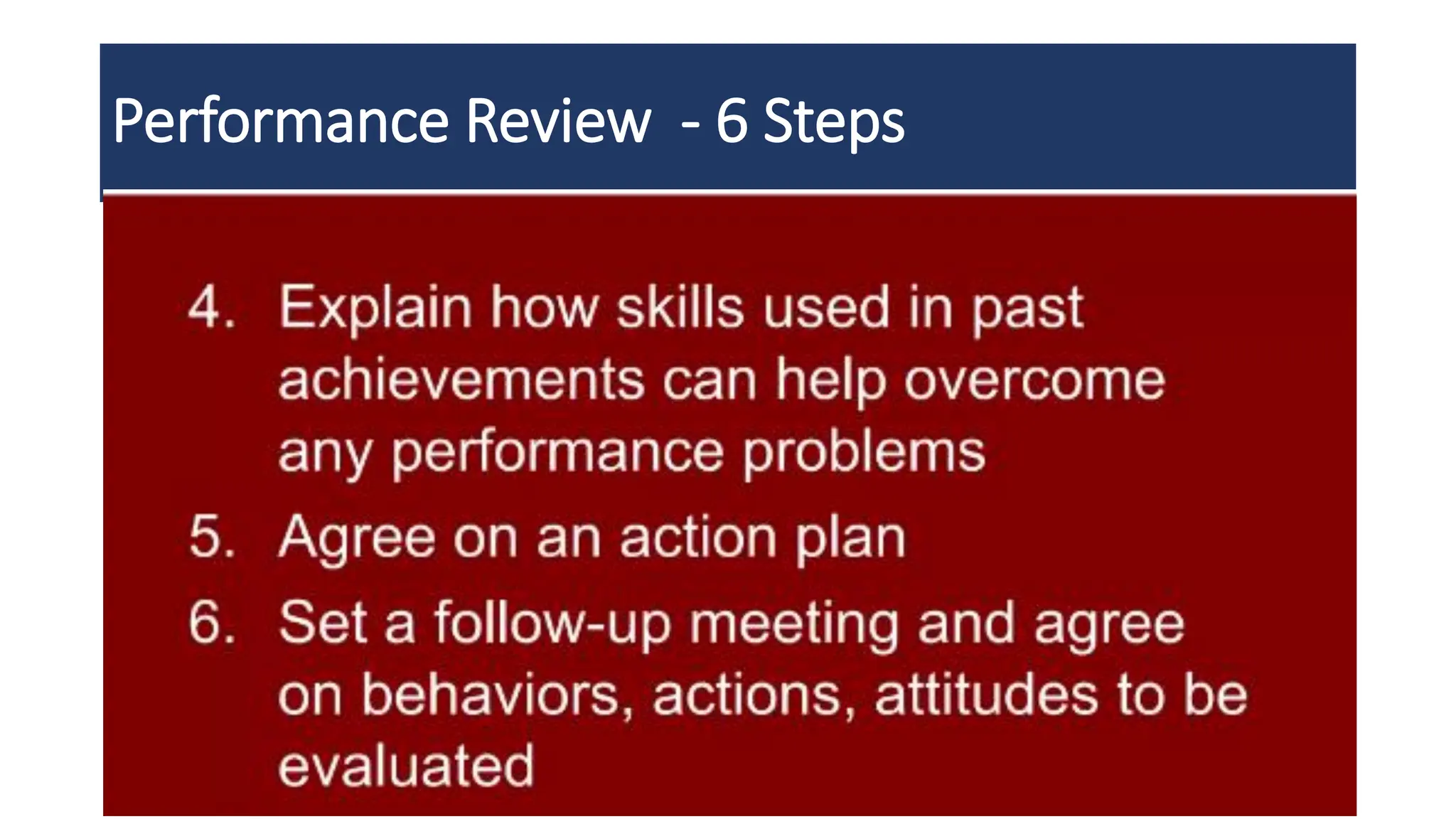 Performance Review - 6 Steps
42
 