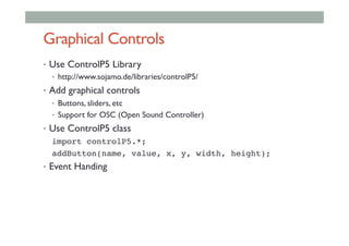 COMP 4026 Lecture4: Processing and Advanced Interface Technology | PDF