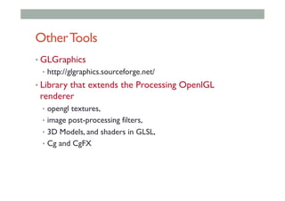 COMP 4026 Lecture4: Processing and Advanced Interface Technology | PDF