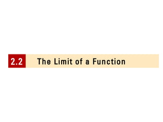 The 2.2 Limit of a Function 
 