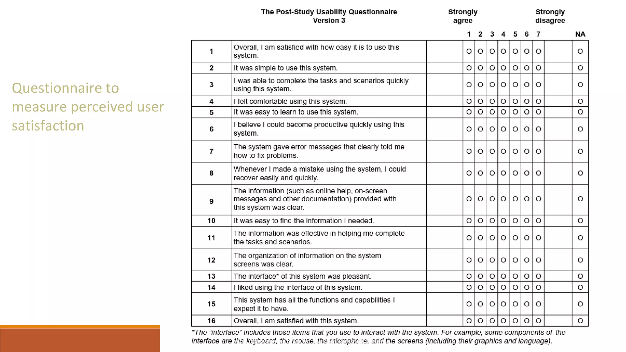 Questionnaire to
measure perceived user
satisfaction
Copyrights Reserved by Fariza Hanis Abdul Razak UiTM Malaysia
 