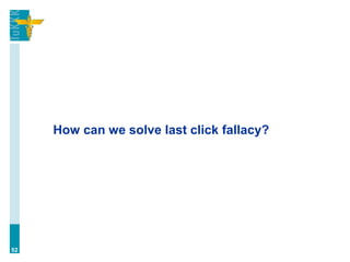 How can we solve last click fallacy?
52
 