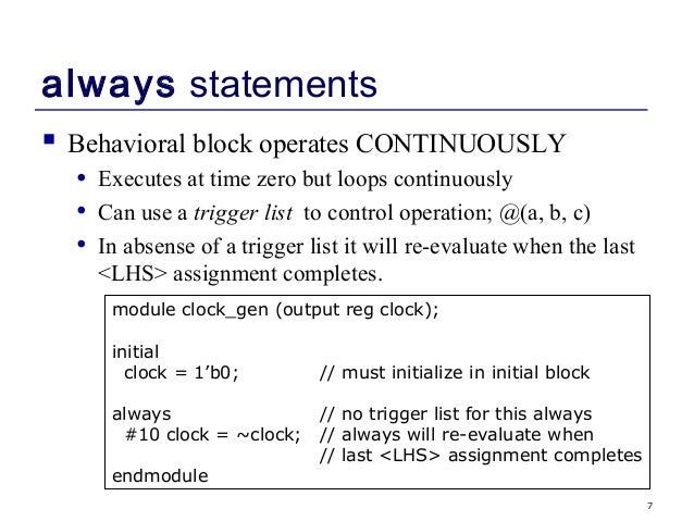 Verilog Lecture4 2014