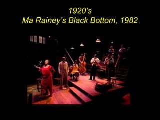 1920’s Ma Rainey’s Black Bottom, 1982 N 