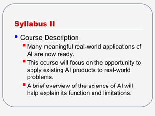 applied artificial intelligence introduction | PPT