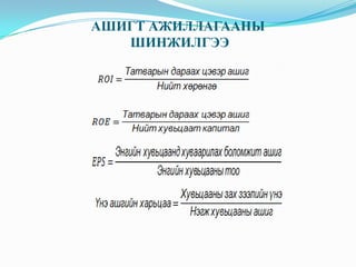 АШИГТ АЖИЛЛАГААНЫ
ШИНЖИЛГЭЭ

 