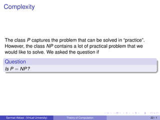 lecture 45.pdf theory of computation slides | PDF