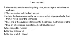 Line Transect Testing Lecture 47 Sampling Methods for Mammals.pptx