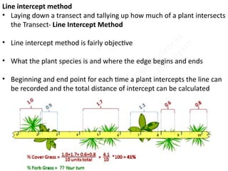 Point Trasect Method Lecture 48 Plot and Plotless Sampling techniques for habitat ...