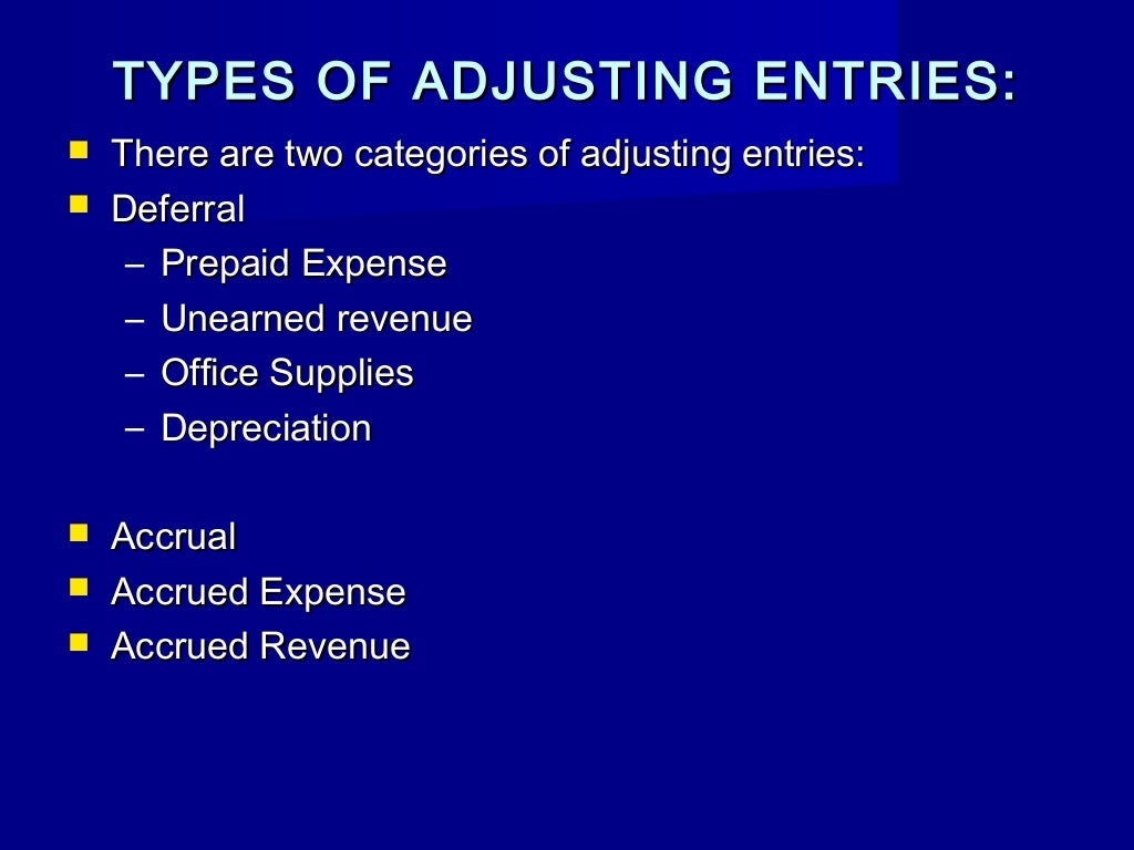 Adjusting Entries